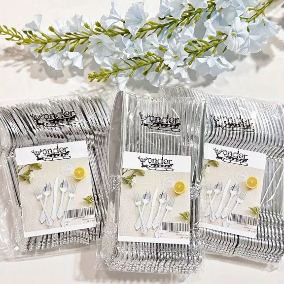 240 Pcs Gold Silverware, Rolled, Pre Wrapped With Black Napkins,Heavy Duty Plastic Cutlery, 60 Cutlery Sets, Including 60 Napkins, 60 Knives, 60 Forks And 60 Spoons.