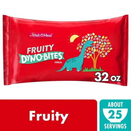 Malt-O-Meal Fruity Dyno-Bites Family Size Bag Cereal Pack of 4