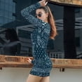 thumbnail image 4 of Paisley Bandana Women's Long Sleeve Bodycon Dress Soft Stretchy For Everyday Wear And Special Occasions, 4 of 6