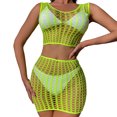 thumbnail image 1 of Gibobby Sujetador De Encaje Para Mujer Conjunto de Lencería de Malla, Elegante Conjunto de Lencería con Bordado de Bloques de Color Ajustable para Mujer para Luna(Verde, Talla única), 1 of 5