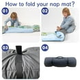 thumbnail image 5 of KAINSY Custom Name Toddler Nap Mat - Personalized Light Green Dinosaur Kids Sleeping Mat with Pillow Cover and Blanket, Soft and Comfortable, Easy to Carry for Daycare, Preschool, and Camping, 5 of 8