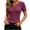 Hot Pink, variant on Bxsruta Womens Short Sleeve Tops Henley Neck Ribbed Knit Tees Slim Fit Casual Summer Shirts