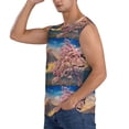 thumbnail image 3 of Bixox Men's Cherry Blossoms Printed Shirt Sleeveless Fitness Tank Top-XX-Large, 3 of 7
