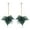 Green, variant on Women's Long Statement Flower Petals Dangle Earrings Jewelry Accessory-Pink