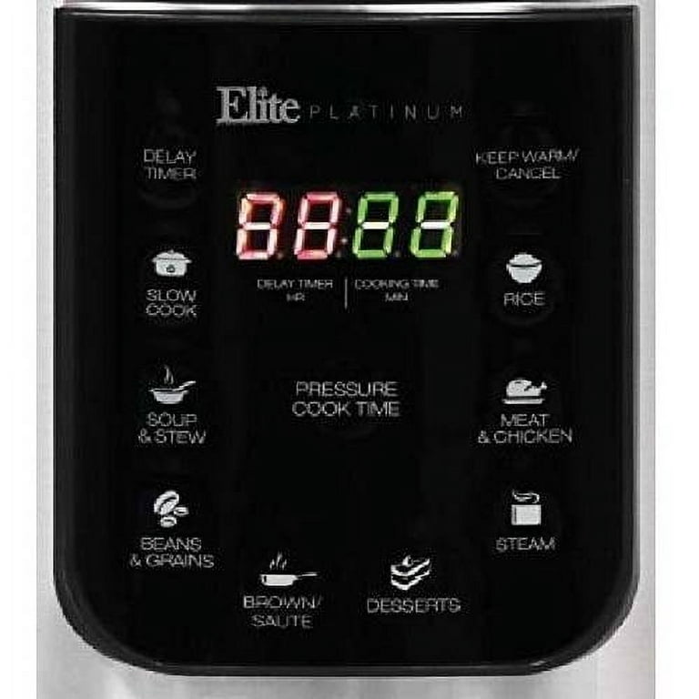 Elite Platinum NEW and IMPROVED EPC-1013 10 Quart Electric Pressure Cooker,  Stainless Steel
