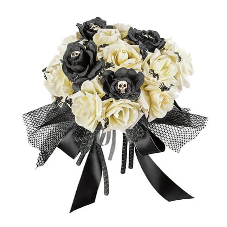 Creepy Rose Bouquet for Scary Bride Costume or Indoor Home Halloween Décor