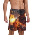 thumbnail image 2 of Fotbe Western Fire Cowboy Pantalones Cortos de Pijama para Hombre, Ropa de Dormir, Pantalones de Pijama Cortos para Hombre-Small, 2 of 6