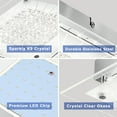 thumbnail image 3 of Auffel Crystal Ceiling Light Fixture Dimmable Square Bathroom Light Fixtures LED Flush Mount Ceiling Light for Bedroom Hallway Living Room 11 Inch Glass 4000K, 3 of 11