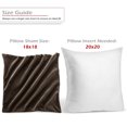 thumbnail image 3 of Nestl Velvet Throw Pillow Covers Solid Square Soft Decorative Pillow Cover for Sofa, 16" x 16", Chocolate Brown, Pack of 4, 3 of 8