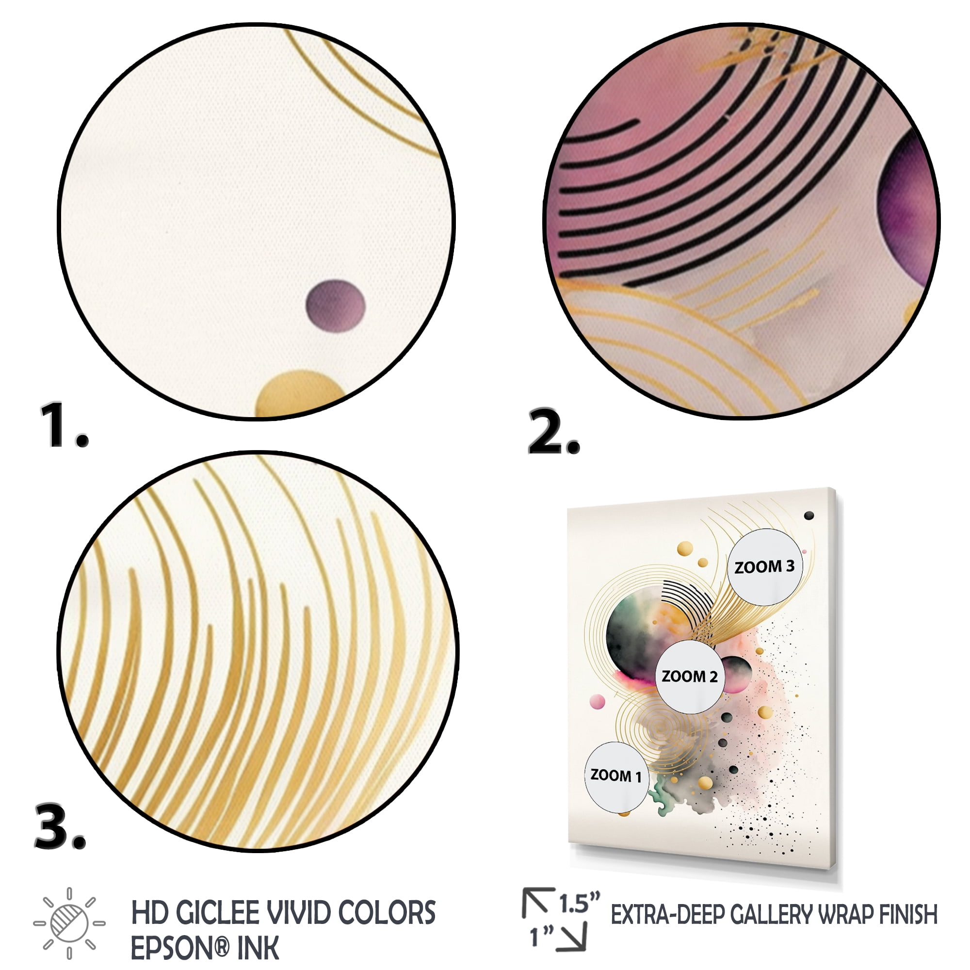 Designart Colorful Circular Abstract I Canvas Wall Art