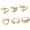 Gold, variant on YIEMEEN 6 Pieces Modern Metallic Lavas Texture Rings Stackable For Daily Wear Party