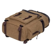 KAUKKO Mens Womens School backpack hiking backpack travel bag laptop backpack outdoor sports leisure daypacks Khaki(Canvas)