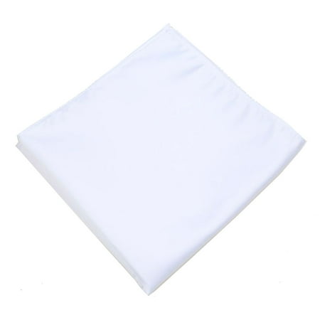 Blue 16 Pocket Square - PS-ADF-4-White Solid Color Men's Pocket Square