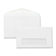 Angle View: Business Source No. 6-3/4 Business Envelopes - Business - #6 3/4 - 3.63" Width x 6.50" Length - 24 lb - Gummed - Wove - 500 / Box - White