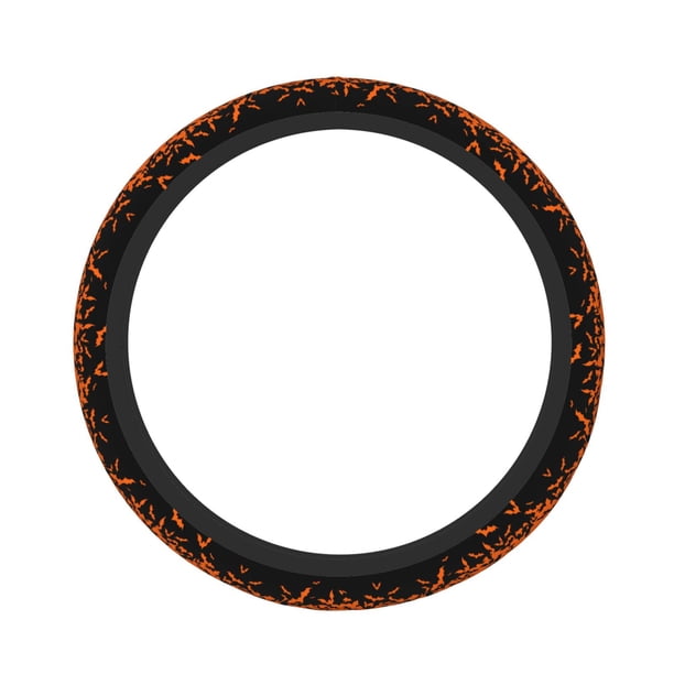 Balery Halloween With Black Bats Fundas elásticas antideslizantes para volante, funda protectora universal para hombre y mujer, 15 pulgadas, accesorios para coche.