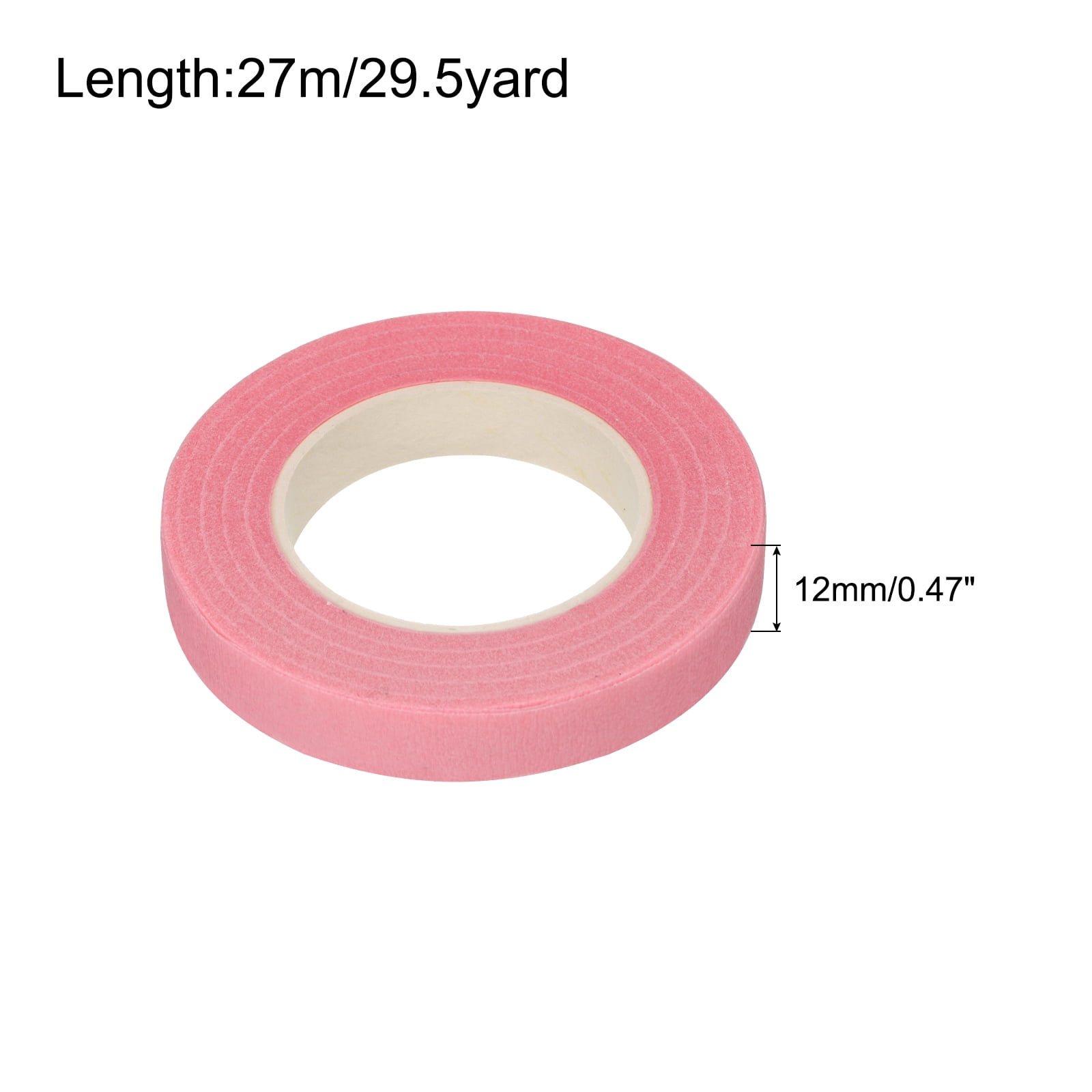 Uxcell Floral Stem Wrap Tape Floral Tape for Bouquet Crafts Wedding Arrangement Pack of 12,Pink