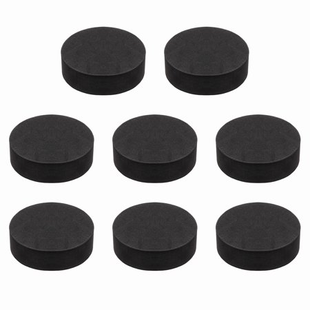 Single Sided Speaker Isolation Pads 65mmx20mm Round Black Non Slip EVA Acoustic Foam Pads Feet Anti-Vibration Base for Decks Speaker Subwoofer HiFi Sound System Pack of 8