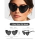 thumbnail image 4 of Gafas de sol vintage Ricawa en forma de corazón estilo cat eye, paquete de 8, color negro, 4 of 7