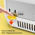 thumbnail image 2 of Mac mini M4 Pro Stand, Dust Proof Height Increasing Heat Dissipation Base with Front Lever Startup, 9cm Vertical Dock for Desktop Storage and Cooling, 2 of 8