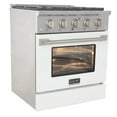 thumbnail image 5 of Kucht Professional 30" Modern Stainless Steel Propane Gas Range in White/Silver, 5 of 11