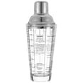 thumbnail image 1 of MasteelfCA 1pc 400ml Scale Pattern Glass Cocktail Shaker Wine Mixer Bottle (Transparent), 1 of 7