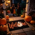 thumbnail image 4 of Halloween Mat Imitation Fleece Floor Mat Bathroom Entryway Carpet Pumpkin Ghost Pattern Non Slip Base Indoor Festival Ambiance Decor, 4 of 6
