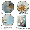 thumbnail image 3 of Designart "Golden Floral Transition I" Seasonal Flowers Wall Art Prints, 3 of 7