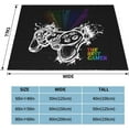thumbnail image 3 of Gaming Throw Blanket Gamer Gift for Boys Boyfriend Kids Men Bedding Cool Room Decor Game Controller Flannel Blankets Super Soft Warm for Couch Bed Sofa Livingroom Beach 60x50, 3 of 6
