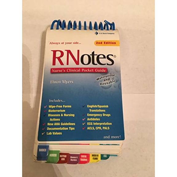 Pre-Owned Rnotes: Nurse's Clinical Pocket Guide (Spiral-bound) 0803613350 9780803613355