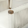 thumbnail image 4 of Christopher Knight Home Boho Outdoor Woven Rope Armchairs, Solid Wood, Handwoven, White, Set of 2, 4 of 14