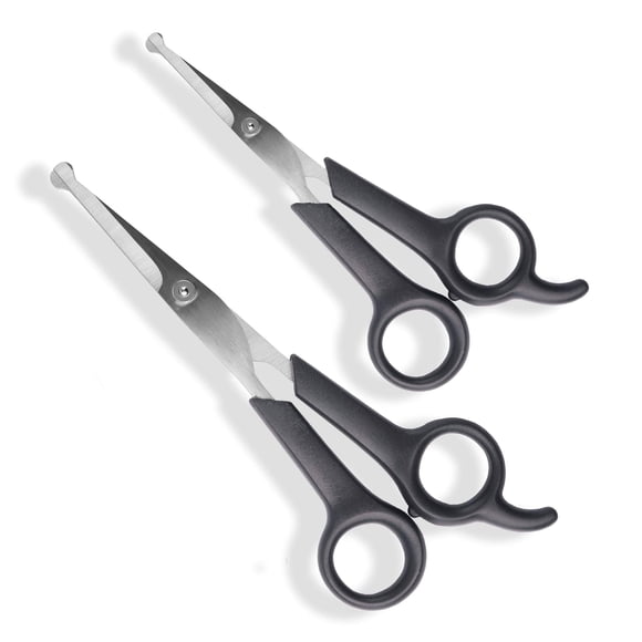 Set de tijeras para peluquería de mascotas Pets First de acero inoxidable, 2 piezas