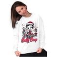 thumbnail image 4 of Betty Boop Christmas Ms. Santa Claus Women Crewneck Sweatshirt Brisco Brands S, 4 of 6
