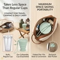 thumbnail image 4 of CNDRLEF Collapsible Silicone Travel Cup – Leakproof, BPA-Free Reusable Foldable Water Bottle with Carry Loop, 4 Colors for Hiking, Gym, & Commutes | Compact & Portable, 4 of 10