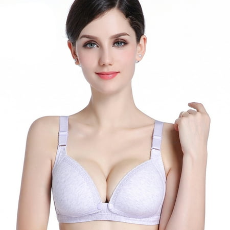 

fanshao Cotton Women Nursing No Steel Ring Breastfeeding Bra for Expectant Mother