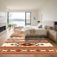 thumbnail image 3 of ODIKA 3'x5' Machine Washable Non-Slip Area Rug, Southwestern Terracotta High Traffic Rug, Orange, 1081749, 3 of 7