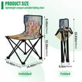 thumbnail image 3 of Outdoor Folding Chair 14.46x14.46x22.83 Inches, Camping Folding Chair Easy to Carry Ideal for Outdoor Picnics Camping Park Fishing Colorful Flower Tree, 3 of 8