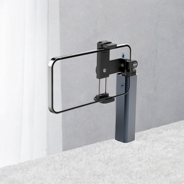 Soporte para teléfono para viaje en avión, soporte para teléfono compacto con rotación de 360 grados, artículos esenciales para avión, bandeja para Gris