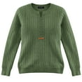 thumbnail image 4 of Duoif Women's Sweaters, Women's Ribbed Knit Pullover - Crew/V-Neck with Button Detail Sweaters for Women Green M, 4 of 4