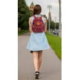 thumbnail image 7 of Madison & Dakota 13.5”L Mini Canvas Backpack for Everyday, School, Recreation, Commuting and Travel in Red Sangria, 7 of 7