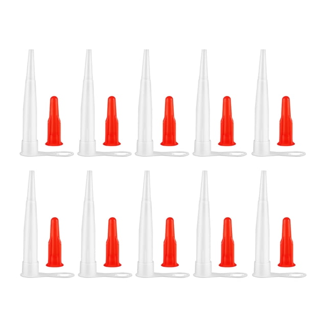 ETHZZLE 12Sets Caulk Nozzles Applicator Kit with Sealing Caps for Efficient Filling ABS Material