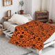 thumbnail image 4 of Manta de murciélago de calabaza de Halloween para sofá cama, manta decorativa estética para viajes, camping, manta cómoda, 4 of 5