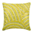 thumbnail image 2 of Yellow Pillow Shams, Sequins & Beaded Sparkly Glitter Pillow Sham, 24x24 inch (60x60 cm) Pillow Shams, Square Silk Pillow Shams, Pillow Shams, Modern, Abstract - Pearly Yellow, 2 of 10