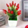 thumbnail image 1 of Artificial Plant Lily Flower Pinecone Potted Plants Home Shop Decoration, 1 of 9