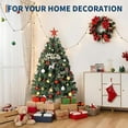 thumbnail image 3 of 6FT Unlit Artificial Christmas Tree with Hard Needle and PVC Branches, Full Shape, Plastic Stand, Indoor Holiday Decoration, 3 of 8