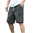 thumbnail image 2 of Gamivast My Recent Placed Mens Cargo Shorts Casual Drawstring Shorts with Multi Pockets Summer Twill Outdoor Short Pants Lightweight Summer Beach Shorts Green M Returns Online, 2 of 7