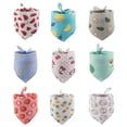 thumbnail image 4 of Methold Bufanda de baba Triangular con estampado de frutas, algodón, mantenimiento del calor, toalla decorativa ajustable para mascotas, suministros de Type2 NO2 Methold PT003848-02, 4 of 6