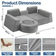 thumbnail image 2 of FKS LIFE 13pcs Modular Kids Play Couch, Children Sectional Sofa, Bedroom and Playroom Furniture for Toddlers, Foam and Floor Cushion for Boys and Girls Gift, 2 of 9