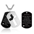 thumbnail image 3 of Dog Tag Cross Necklace for Men Husband Stainless Steel Dog Tag Pendant Chain Military Army Religious Christian Birthday Valentine's Day Jewelry Gifts for Men, 3 of 6