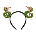 thumbnail image 1 of Diadema de serpiente para mujer, diadema para actuaciones en el escenario, juego de rol, disfraces de cumpleaños Serpiente doble verde, 1 of 8