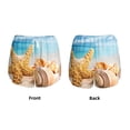 thumbnail image 5 of Lsque Beach Starfish Shell Printed Women's Running Shorts with Liner Pockets,Elastic Quick Dry Workout Athletic Gym Yoga Shorts,Womens High Waist Shorts-Large, 5 of 9